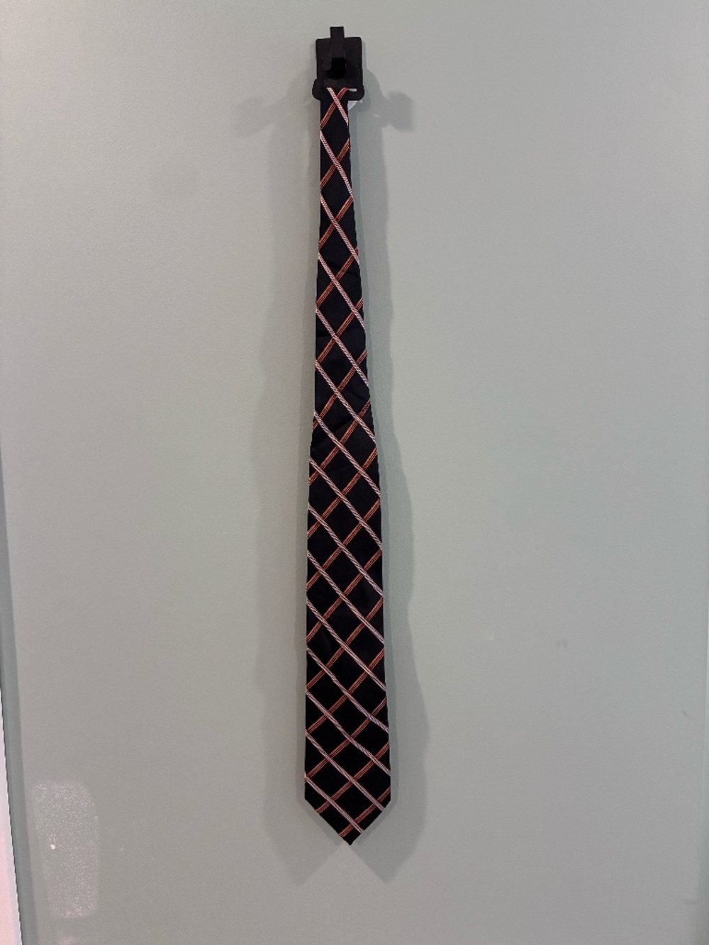 Black and Orange Point Zero Tie